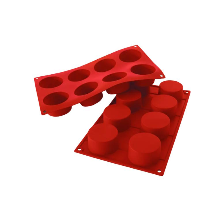 תבנית סיליקון מאפינס 8 שקעים Silikomart תבנית סיליקון מאפינס 8 שקעים Silikomart