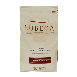 שוקולד מריר 60% 1 ק”ג Lubeca