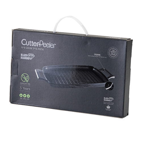 פלטת גריל 36X22 אינדוקציה CutterPeeler Black Diamond