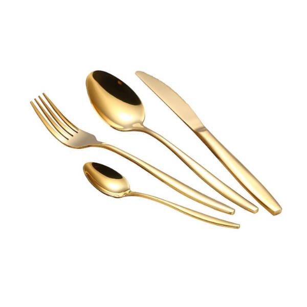 סט סכו”ם 24 חלקים דגם אריאל זהב מכסף