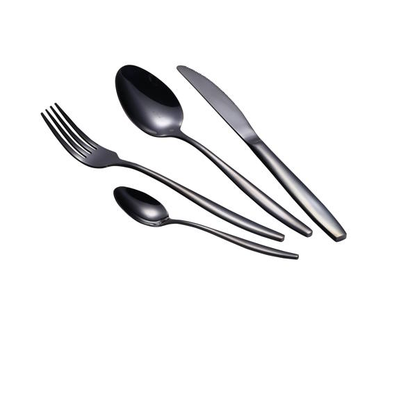 סט סכו”ם דגם יהב שחור 24 חלקים מכסף