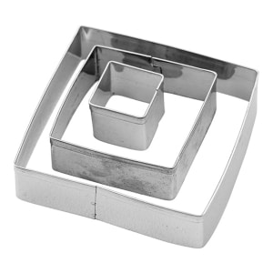סט 3 חותכני עוגיות ריבוע CutterPeeler