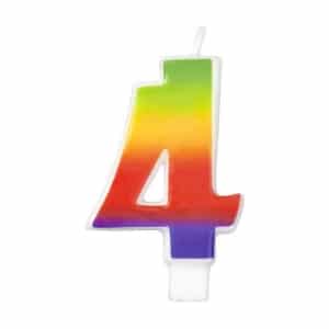 נר מספר 4 בצבעי הקשת Wilton נר מספר 4 בצבעי הקשת Wilton