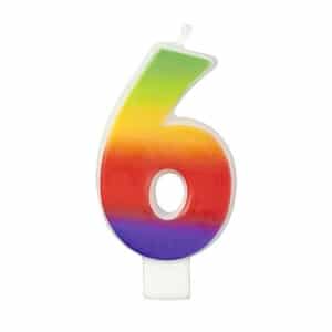 נר מספר 6 בצבעי הקשת Wilton נר מספר 6 בצבעי הקשת Wilton
