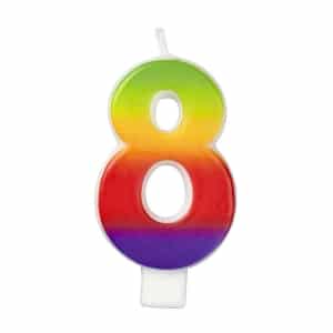 נר מספר 8 בצבעי הקשת Wilton נר מספר 8 בצבעי הקשת Wilton