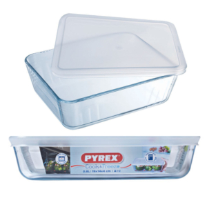 כלי אחסון מלבני + מכסה פלסטיק 0.8 ליטר Pyrex כלי אחסון מלבני + מכסה פלסטיק 0.8 ליטר Pyrex