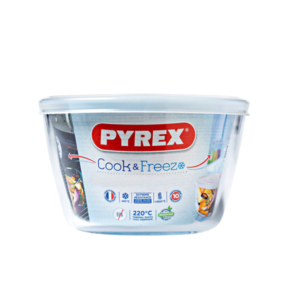 כלי אחסון עגול + מכסה 1.6 ליטר Pyrex כלי אחסון עגול + מכסה 1.6 ליטר Pyrex