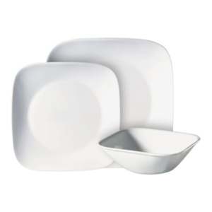 סט 12 צלחות Pure White קורנינג