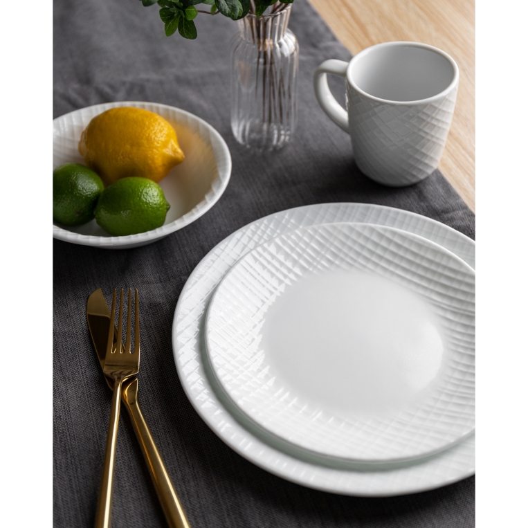 צלחת מנה עיקרית Linen Weave קורנינג