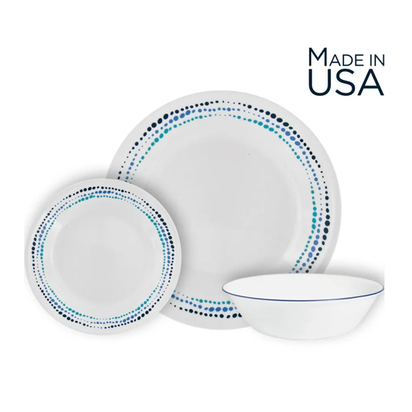 סט 18 צלחות Ocean Blues קורנינג סט 18 צלחות Ocean Blues קורנינג