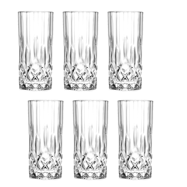6 כוסות גבוהות 360ml קריסטל RCR OPERA