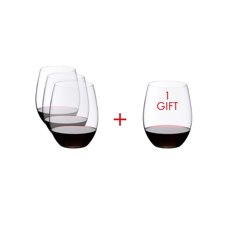 3+1 כוסות יין קברנה מרלו O רידל 3+1 כוסות יין קברנה מרלו O רידל