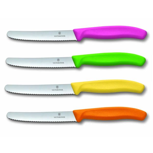 סט 4 סכיני ירקות עגול משונן Victorinox