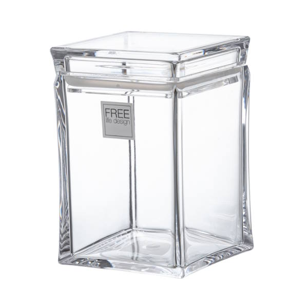 מיכל אחסון FREE אקרילי מרובע 800ml