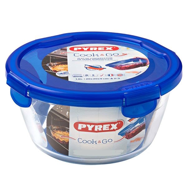 כלי אחסון עגול 0.7 ליטר Pyrex