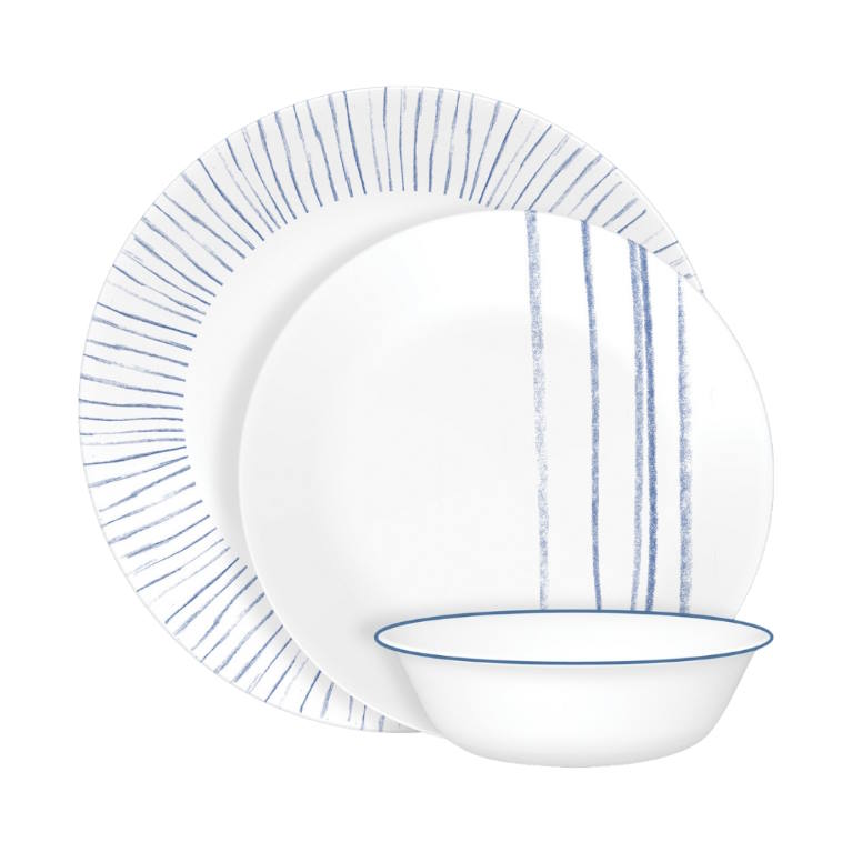 סט 18 צלחות Botanical Stripes קורנינג