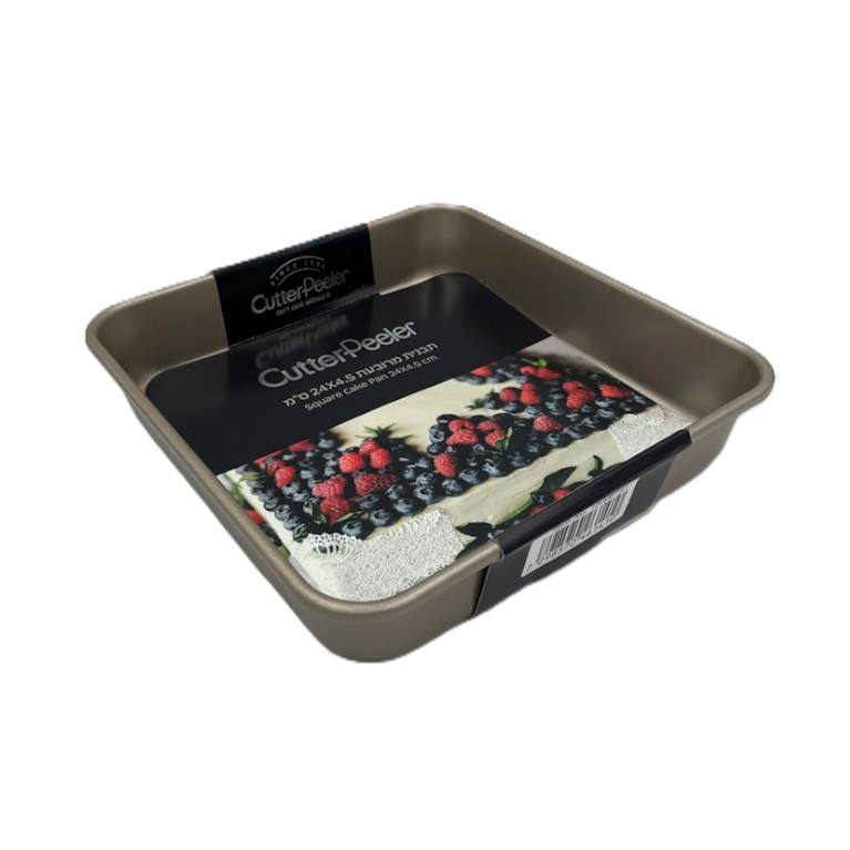 תבנית אפייה זהב מרובעת CutterPeeler 24X24X4.5cm