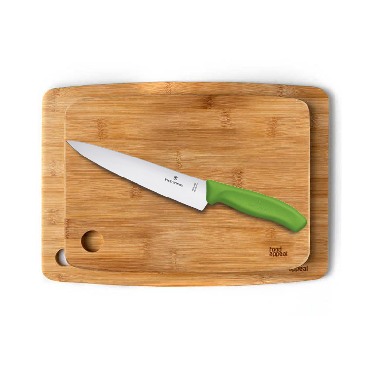 זוג קרשי חיתוך וסכין Victorinox