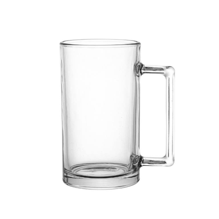 כוס זכוכית מג ידית ישרה 400ml
