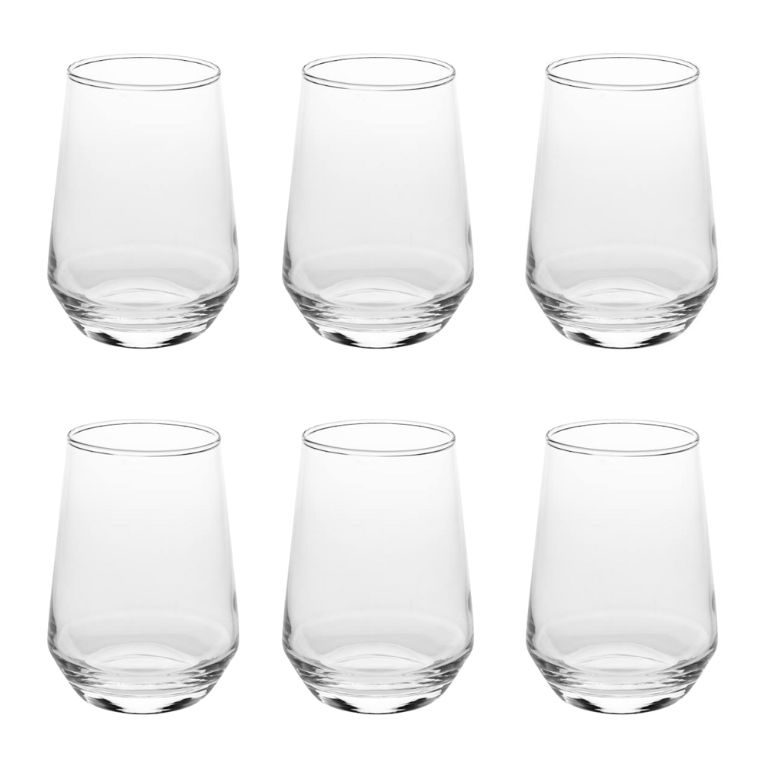 סט 6 כוסות זכוכית 390ml