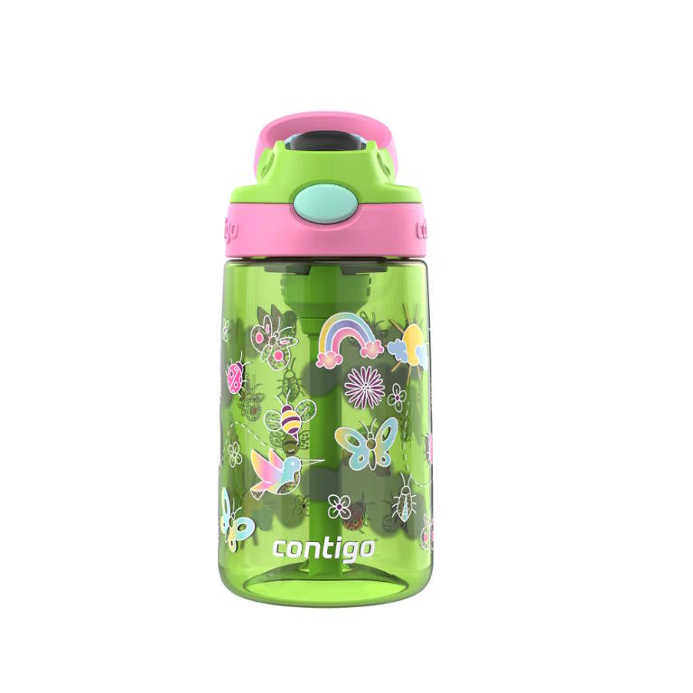 בקבוק שתיה לילדים EASY CLEAN 420ml ירוק פרפרים Contigo