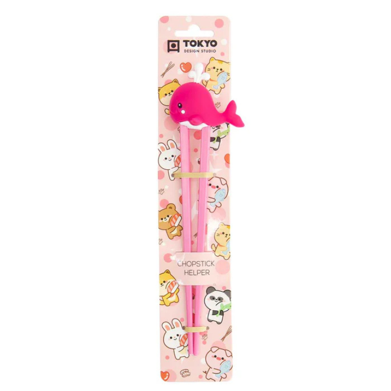 זוג צ’ופסטיקס לילדים לוויתן TOKYO ורוד