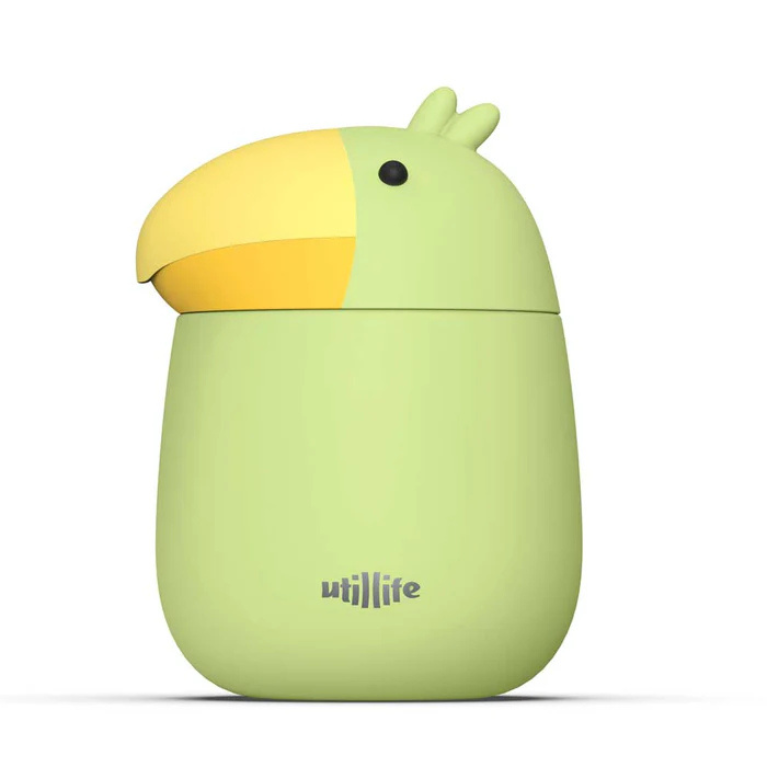 קופסת אוכל תרמית תוכי ירוק 600 מ”ל Utillife
